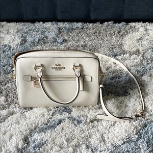 Coach Cream Leather Satchel Bag